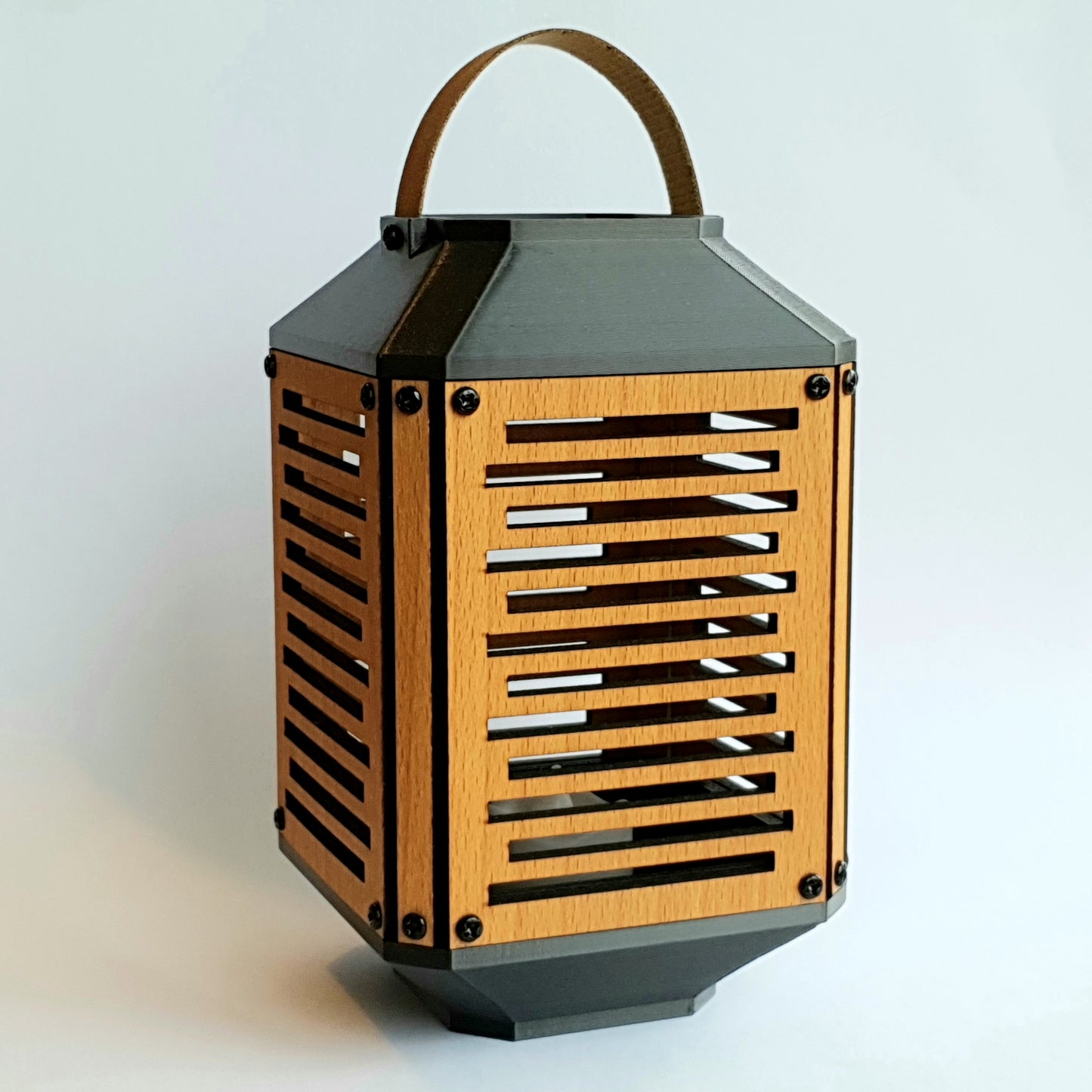 LED Candle Lantern in Beech