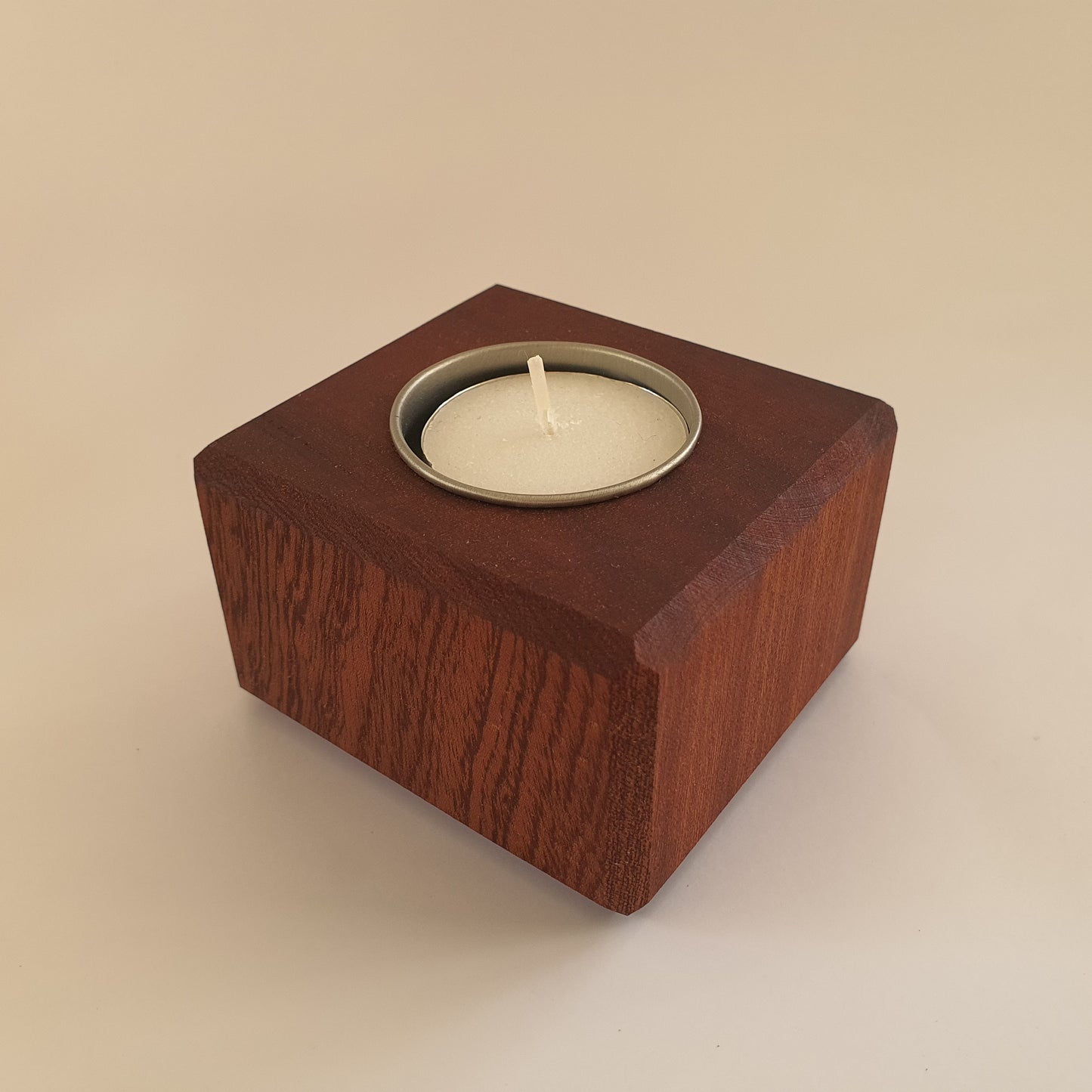 Large Tealight Holder in Sapele
