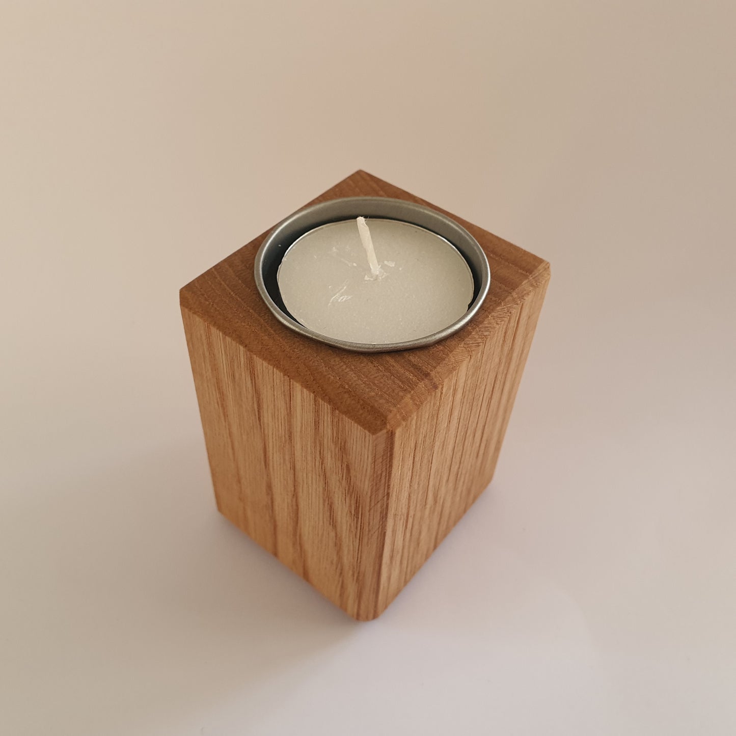 Square Tealight Holder in Sweet Chestnut