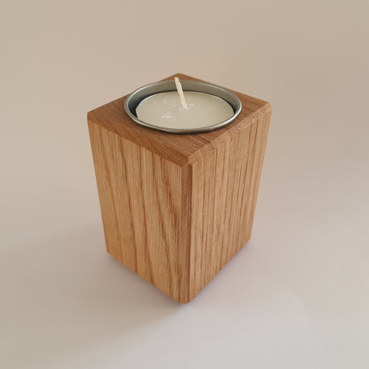 Square Tealight Holder in Sweet Chestnut