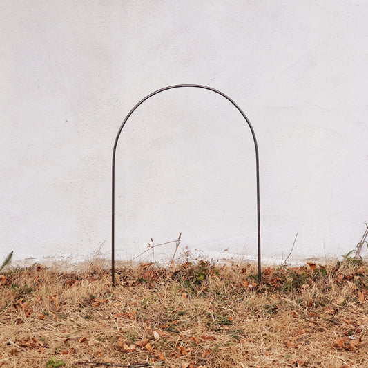 Handcrafted Tall Steel Hoops, Path Edging, Plant Support, Pet Barrier, Rustic Patina