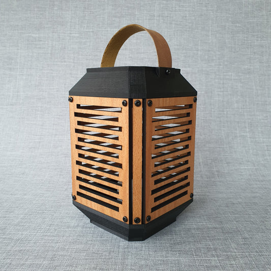 LED Candle Lantern in Beech