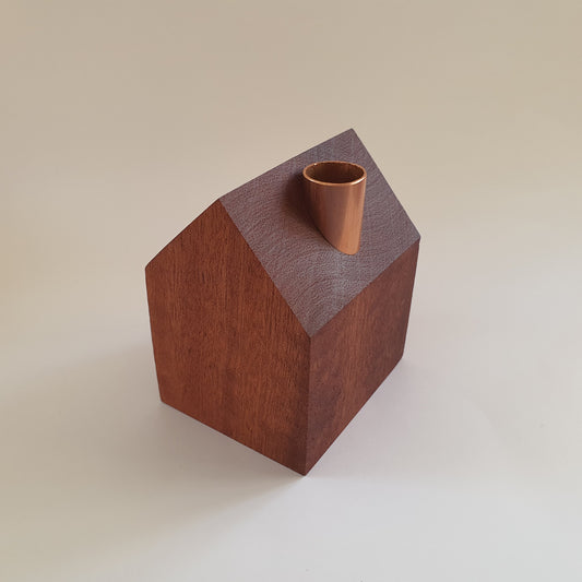 Mini House in Mahogany and Copper