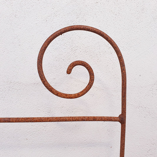 Handcrafted Steel Garden Hurdle, Rustic Plant Support, Pet Barrier