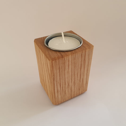 Square Tealight Holder in Sweet Chestnut