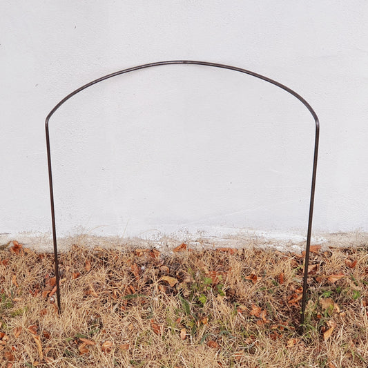 Handcrafted Steel Plant Support Hoops, Rustic Patina