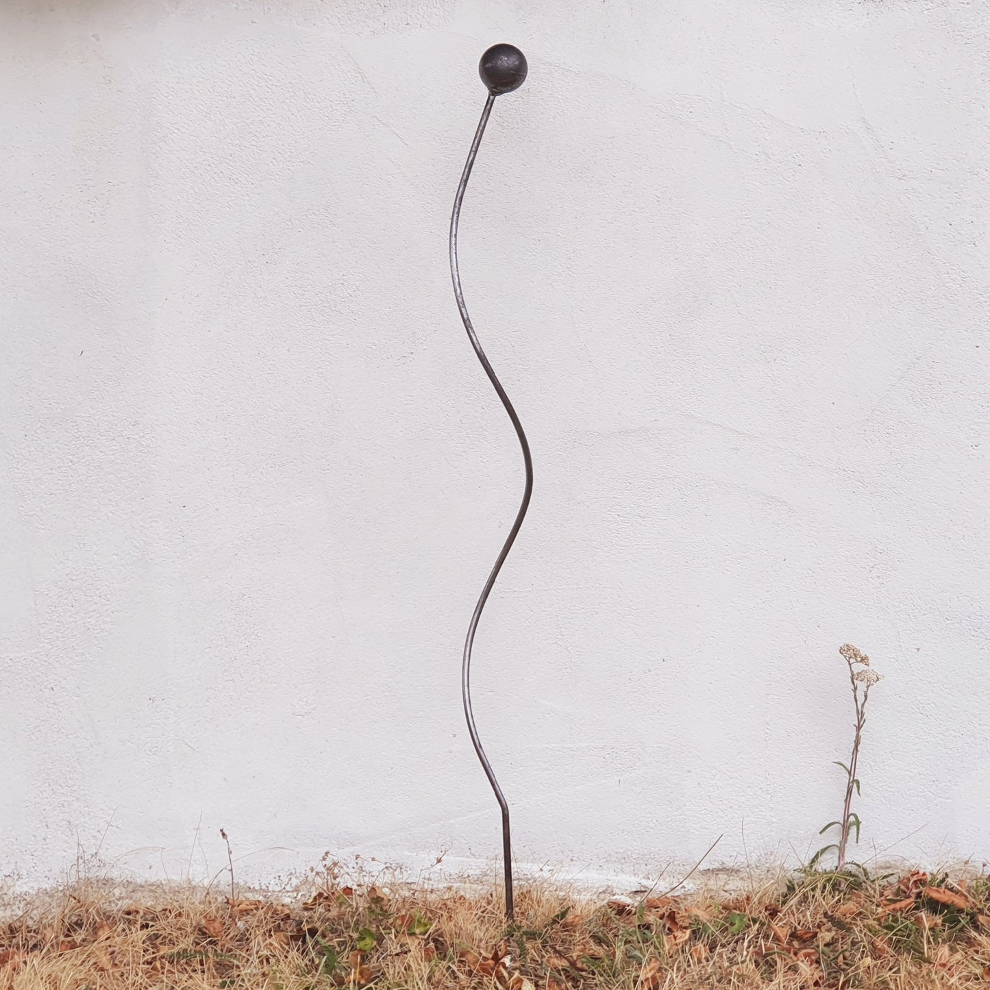Handcrafted Ball-Top Spiral Stakes, Garden Stake, Plant Support, Bird Perch, Allotment Stake