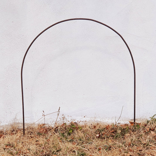 Handcrafted Steel Garden Hoops, Path Edging, Plant Support, Pet Barrier, Rustic Patina
