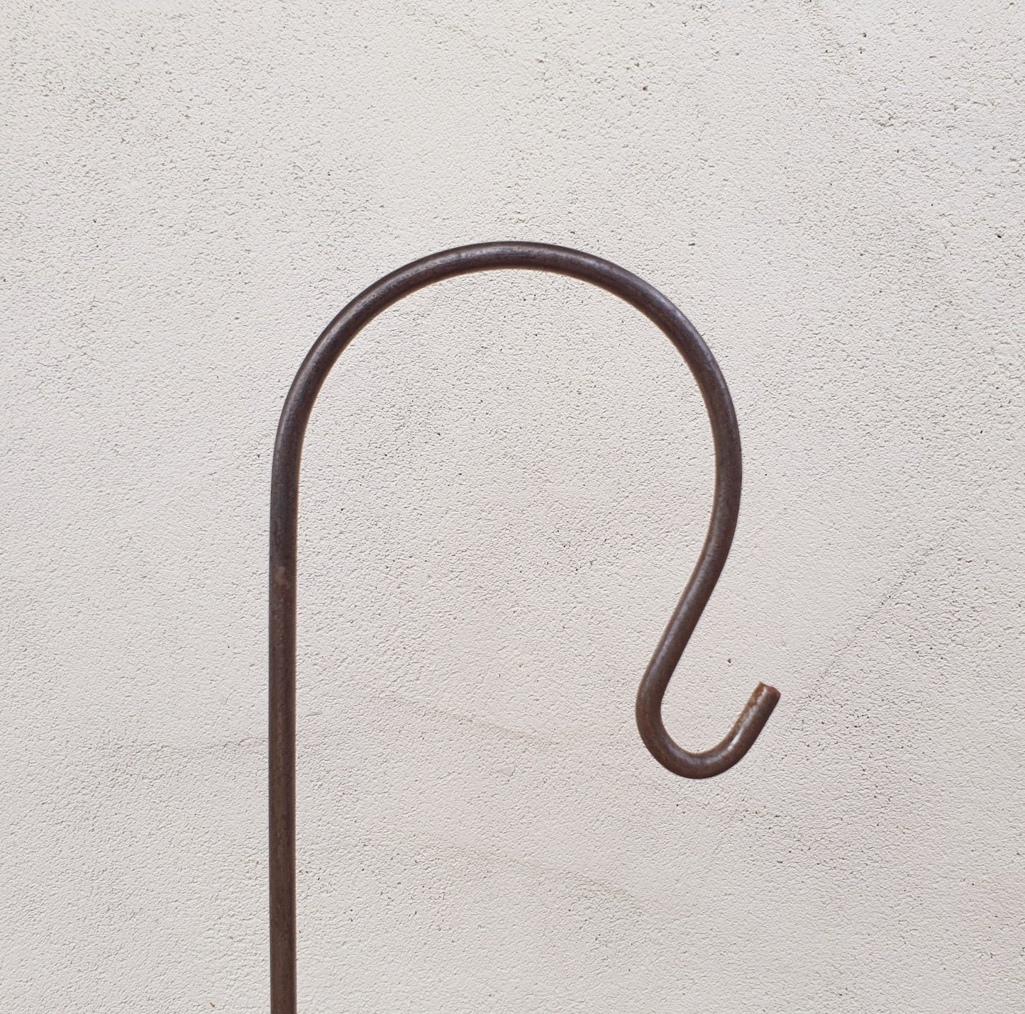 Handcrafted Steel Shepherd Crook Stakes, Garden Lantern Holder