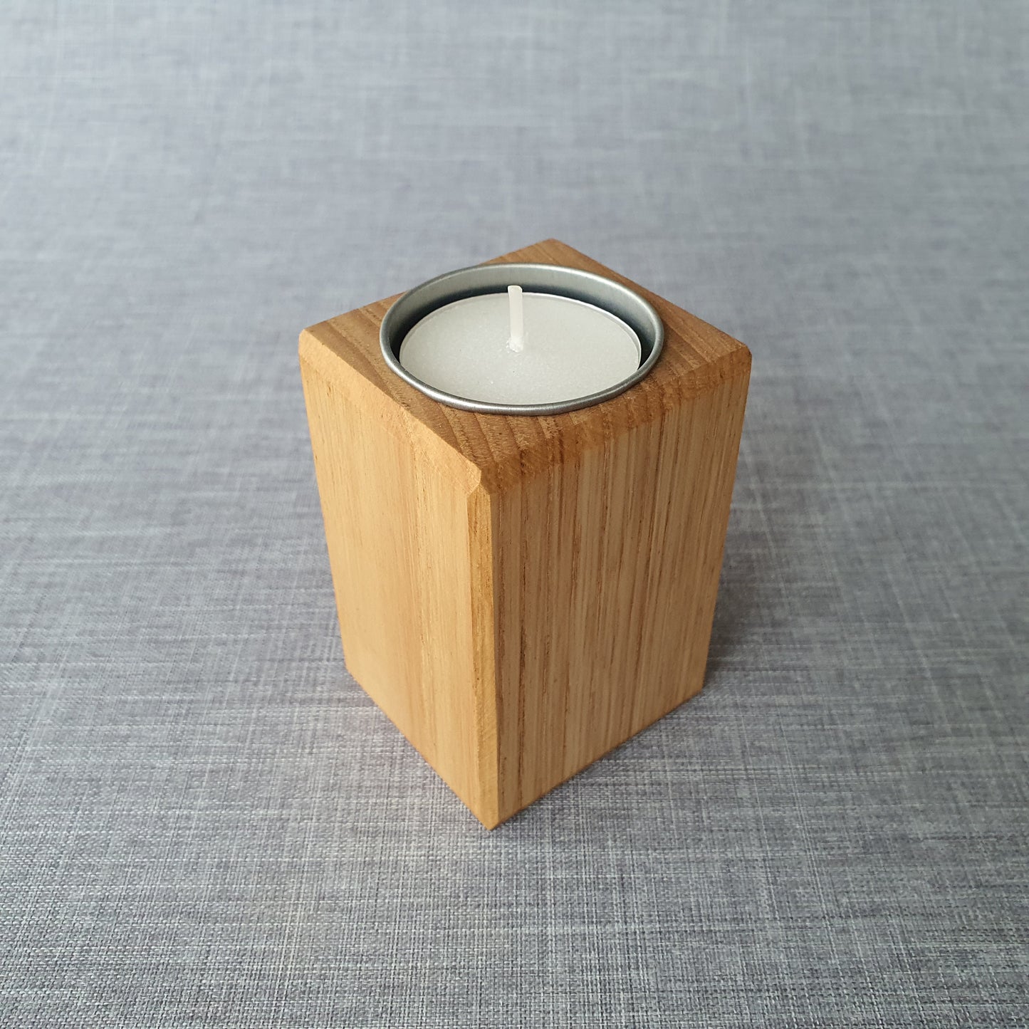 Square Tealight Holder in Sweet Chestnut
