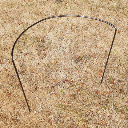 Handcrafted Steel Plant Support Hoops, Rustic Patina