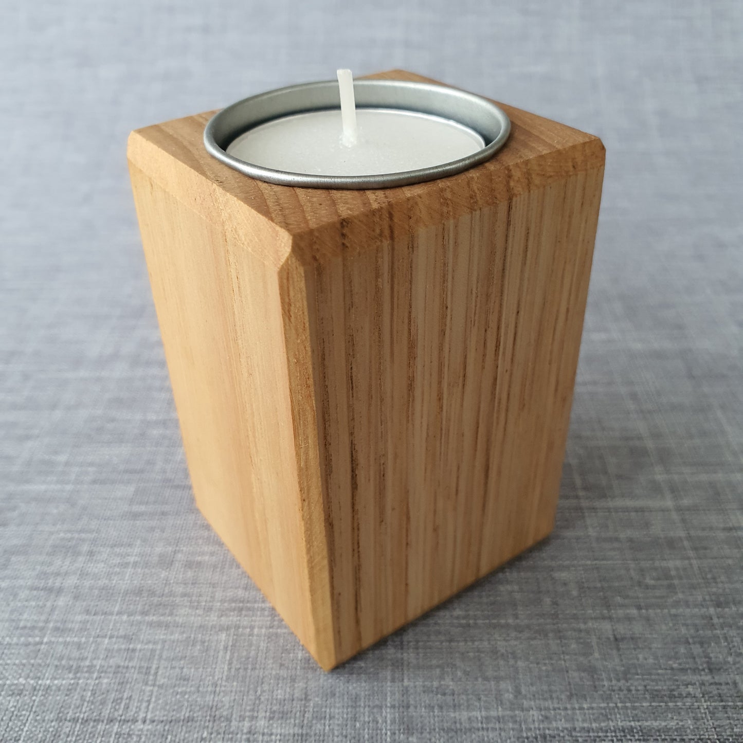 Square Tealight Holder in Sweet Chestnut