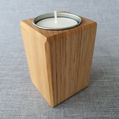 Square Tealight Holder in Sweet Chestnut