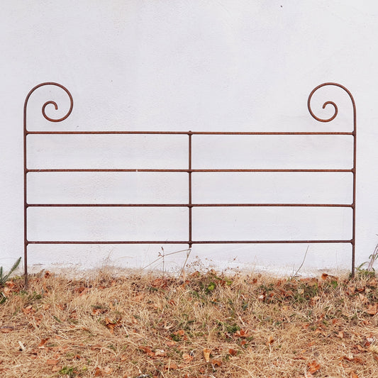 Handcrafted Steel Garden Hurdle, Rustic Plant Support, Pet Barrier